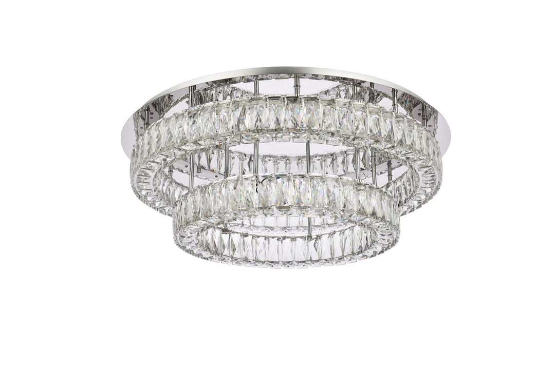 30 Inch Led Double Flush Mount In Chrome
