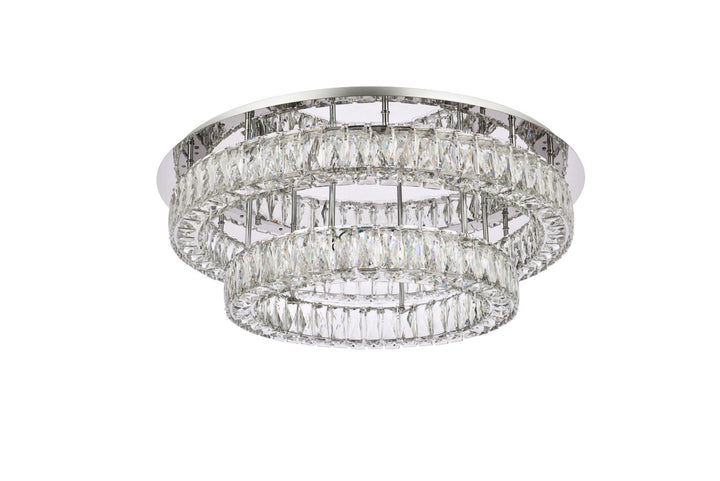 30 Inch Led Double Flush Mount In Chrome