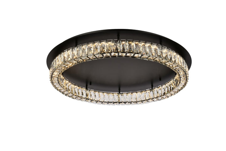 33 Inch Led Single Flush Mount In Black