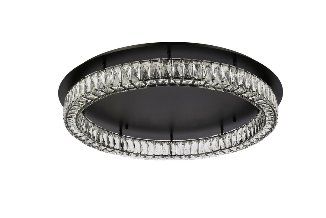 33 Inch Led Single Flush Mount In Black