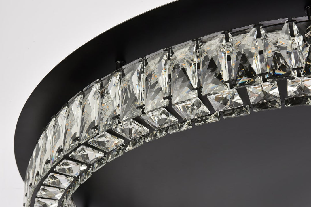 33 Inch Led Single Flush Mount In Black