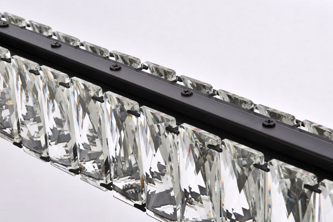 42 Inch Led Single Rectangle Pendant In Black