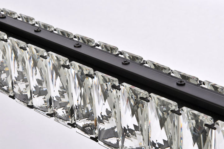 42 Inch Led Single Rectangle Pendant In Black