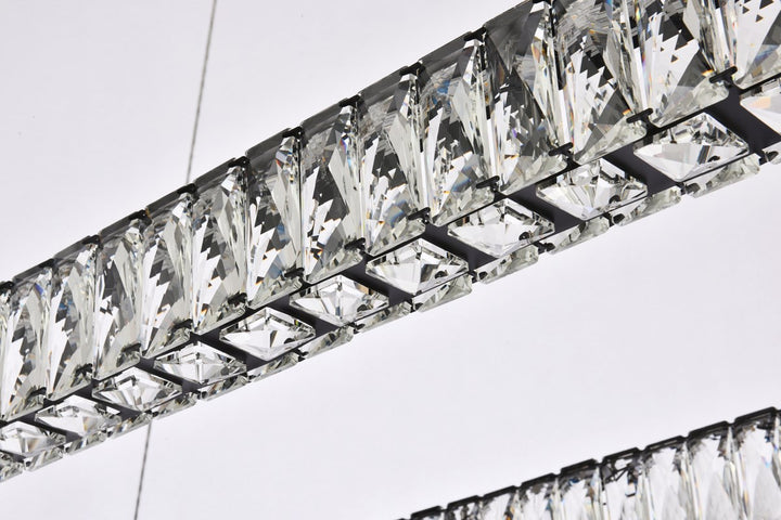 42 Inch Led Single Rectangle Pendant In Black