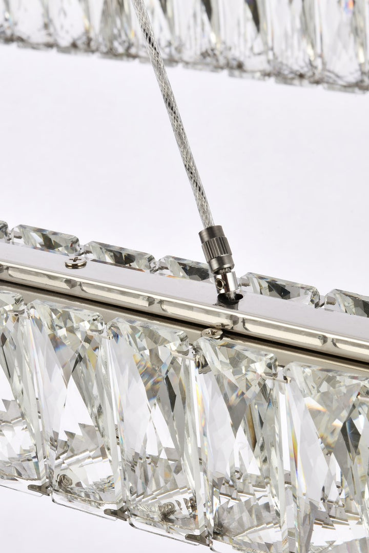 42 Inch Led Single Rectangle Pendant In Chrome
