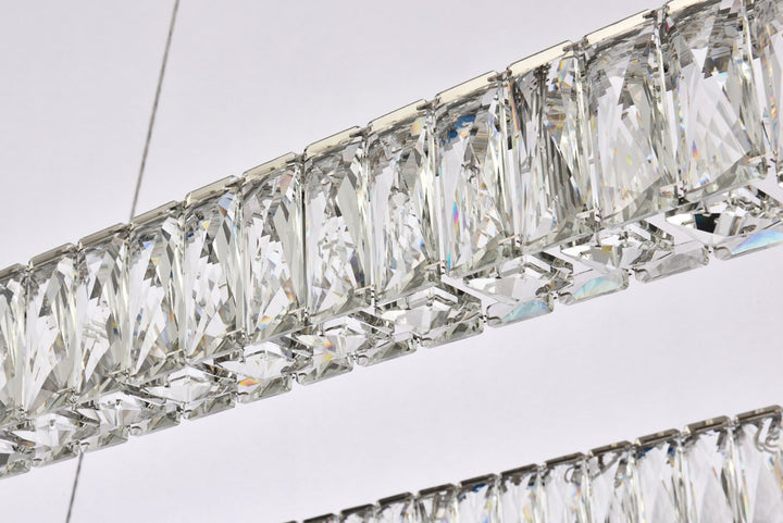 42 Inch Led Single Rectangle Pendant In Chrome