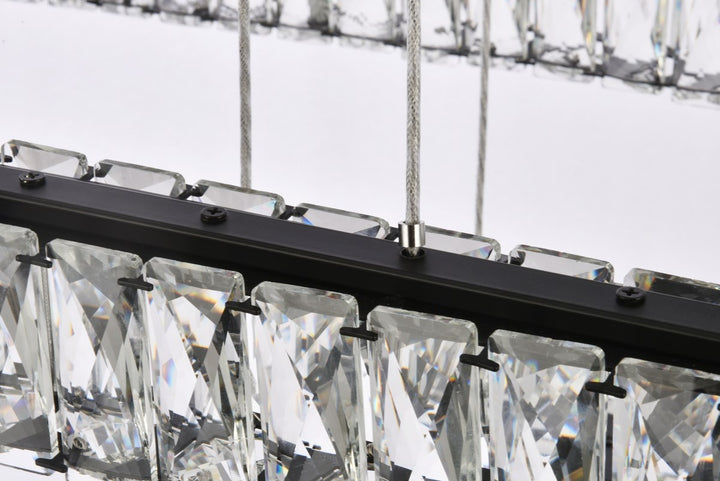 42 Inch Led Triple Rectangle Pendant In Black