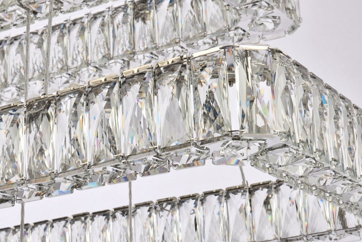 42 Inch Led Triple Rectangle Pendant In Chrome