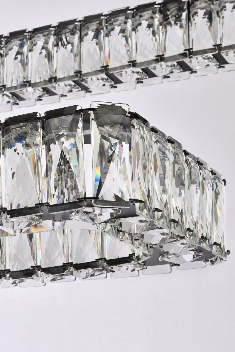 50 Inch Led Double Rectangle Pendant In Black