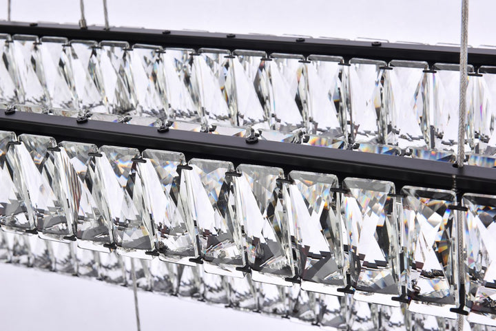 50 Inch Led Triple Rectangle Pendant In Black