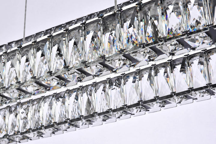 50 Inch Led Triple Rectangle Pendant In Black