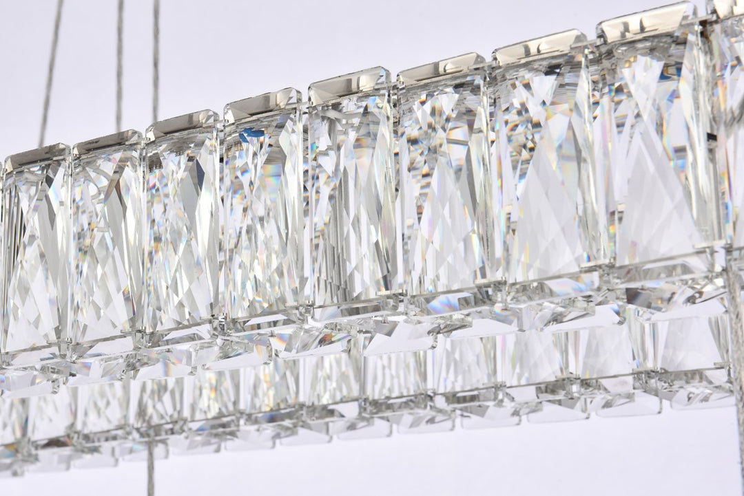 50 Inch Led Triple Rectangle Pendant In Chrome