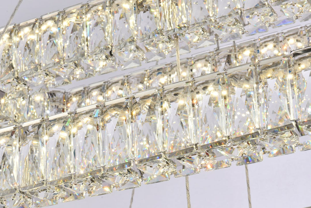 50 Inch Led Triple Rectangle Pendant In Chrome