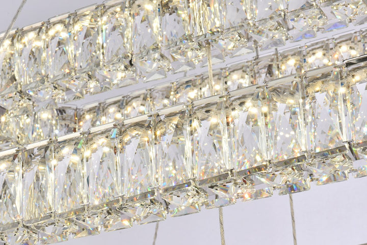 50 Inch Led Triple Rectangle Pendant In Chrome