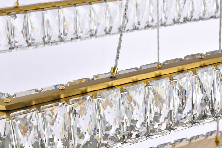 50 Inch Led Triple Rectangle Pendant In Gold