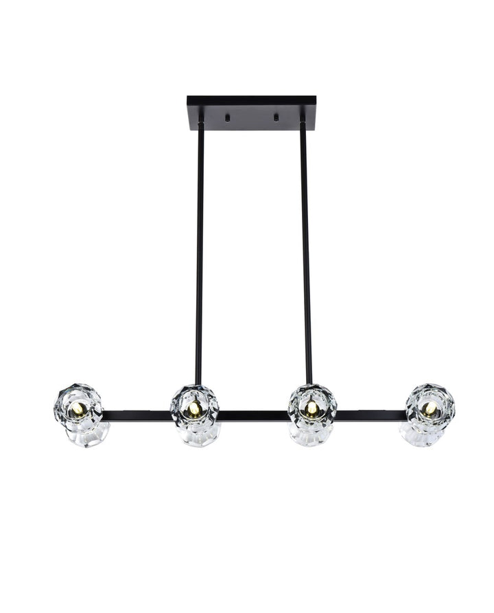 31 Inch Pendant Light In Black by Elegant Lighting