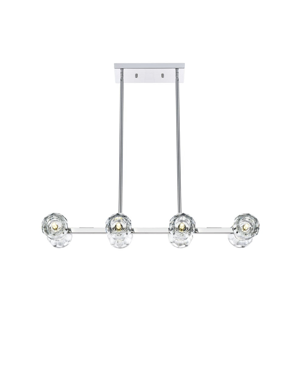 31 Inch Pendant Light In Chrome by Elegant Lighting