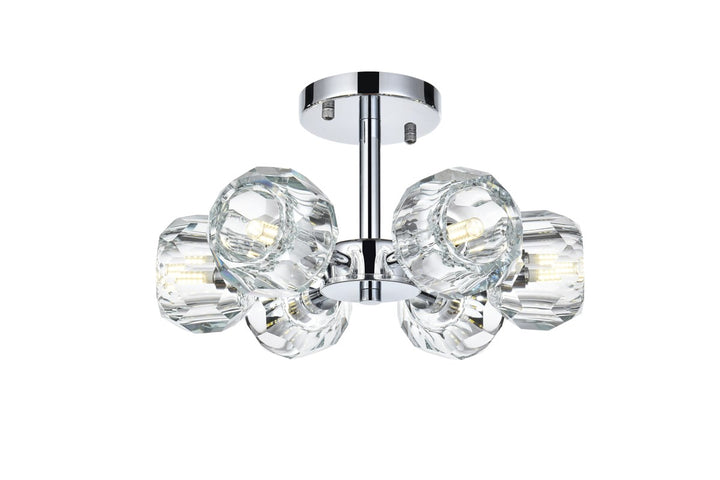 14 Inch Flush Mount In Chrome by Elegant Lighting