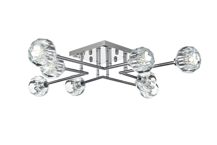 31 Inch Flush Mount In Chrome by Elegant Lighting