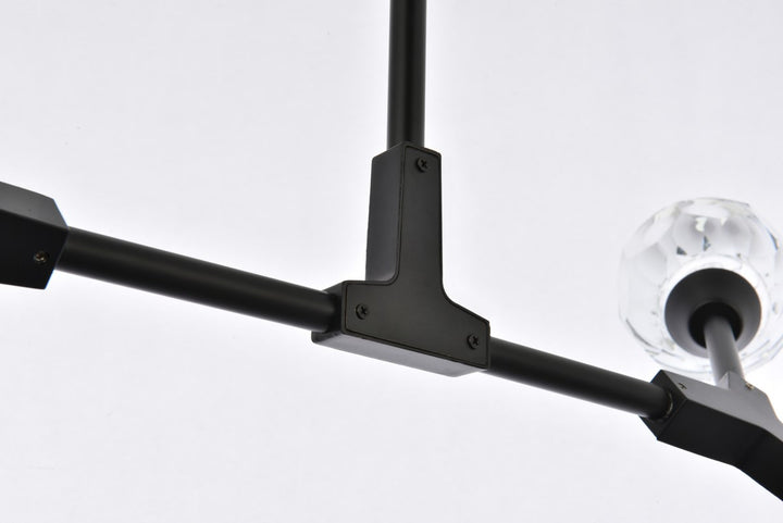 4 Light Pendant In Black