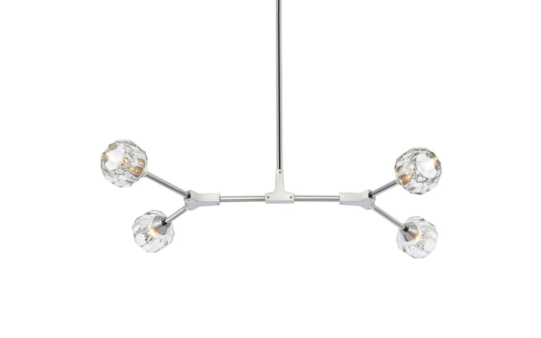 4 Light Pendant In Chrome