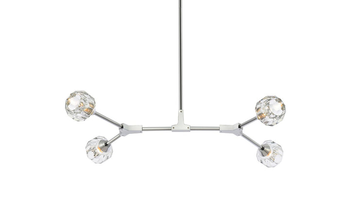 4 Light Pendant In Chrome