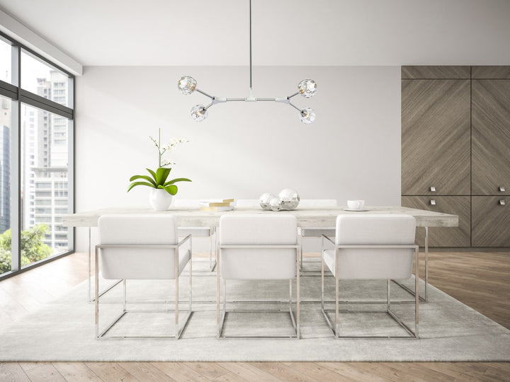4 Light Pendant In Chrome