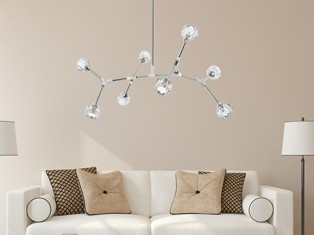8 Light Pendant In Chrome