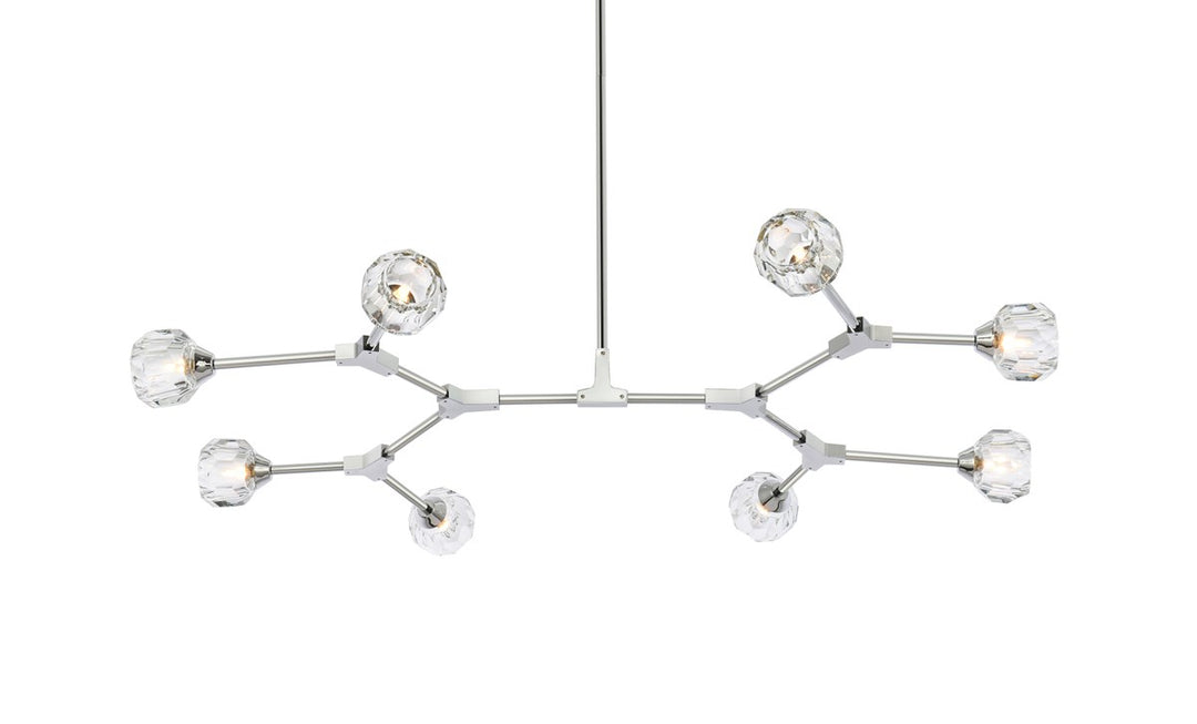 8 Light Pendant In Chrome
