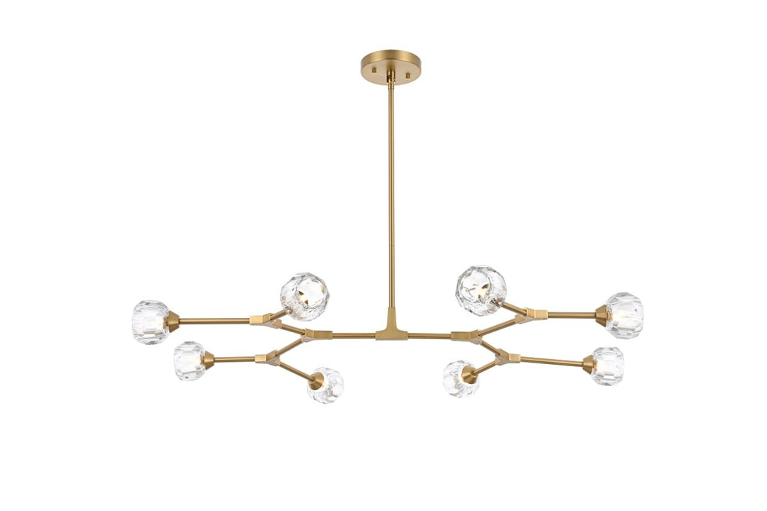 8 Light Pendant In Gold by Elegant Lighting