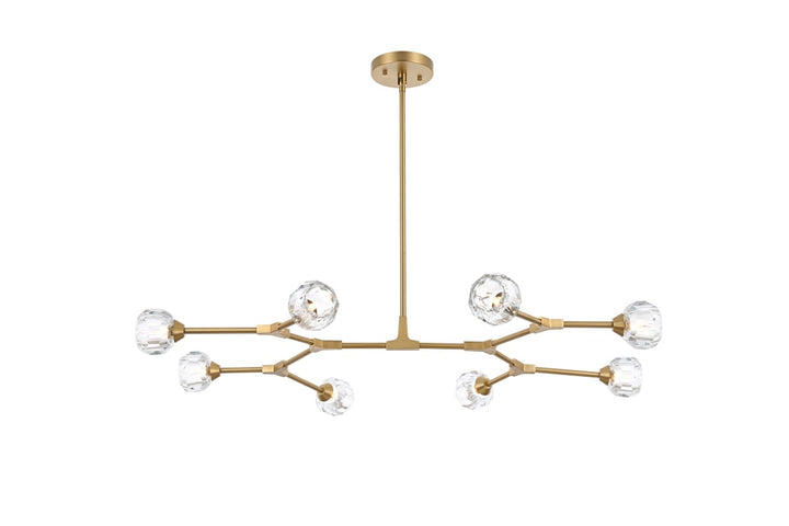 8 Light Pendant In Gold by Elegant Lighting