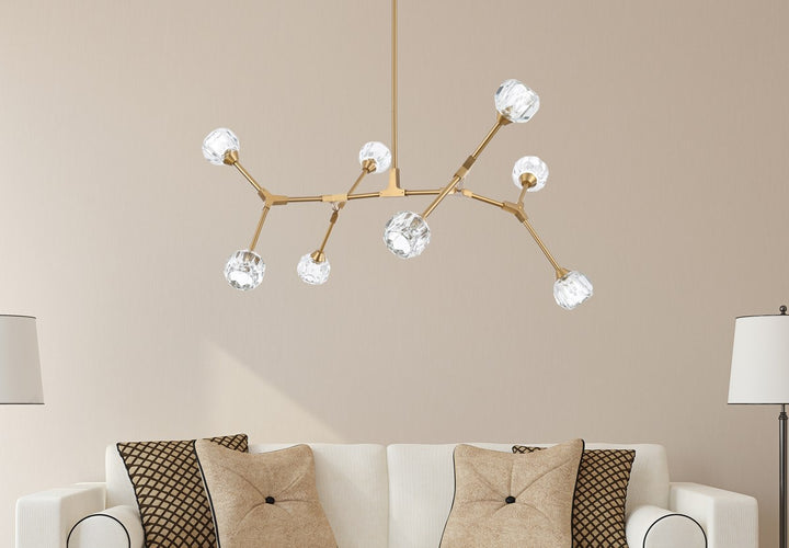 8 Light Pendant In Gold