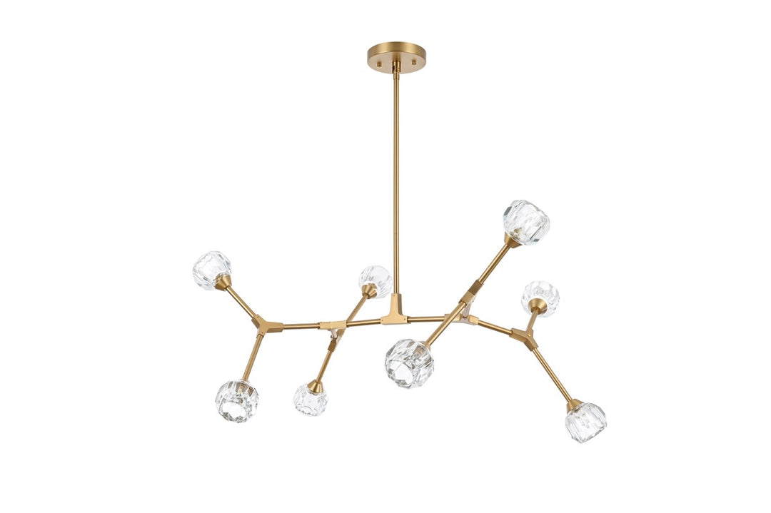 8 Light Pendant In Gold