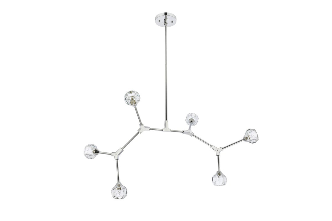 6 Light Pendant In Chrome