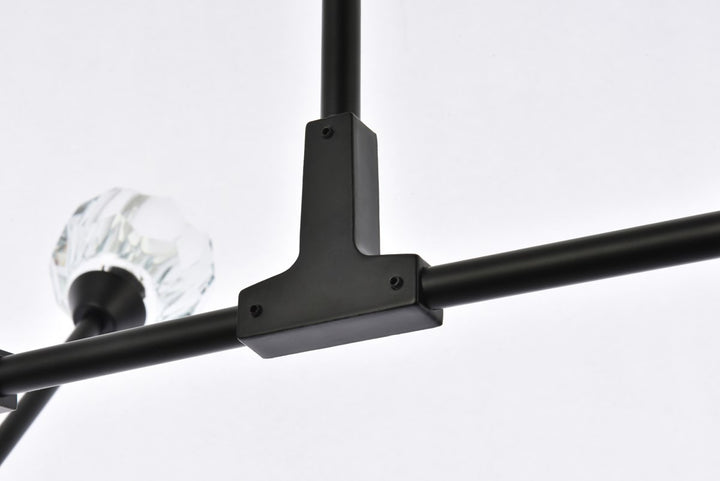 10 Light Pendant In Black