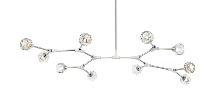 10 Light Pendant In Chrome