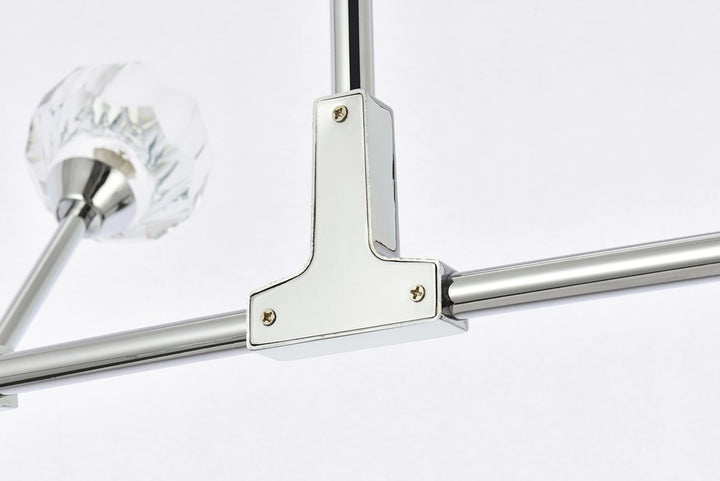 10 Light Pendant In Chrome