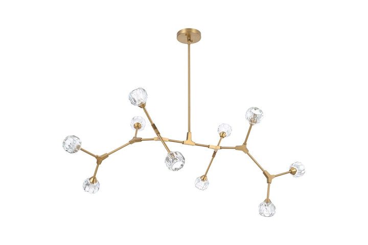 10 Light Pendant In Gold