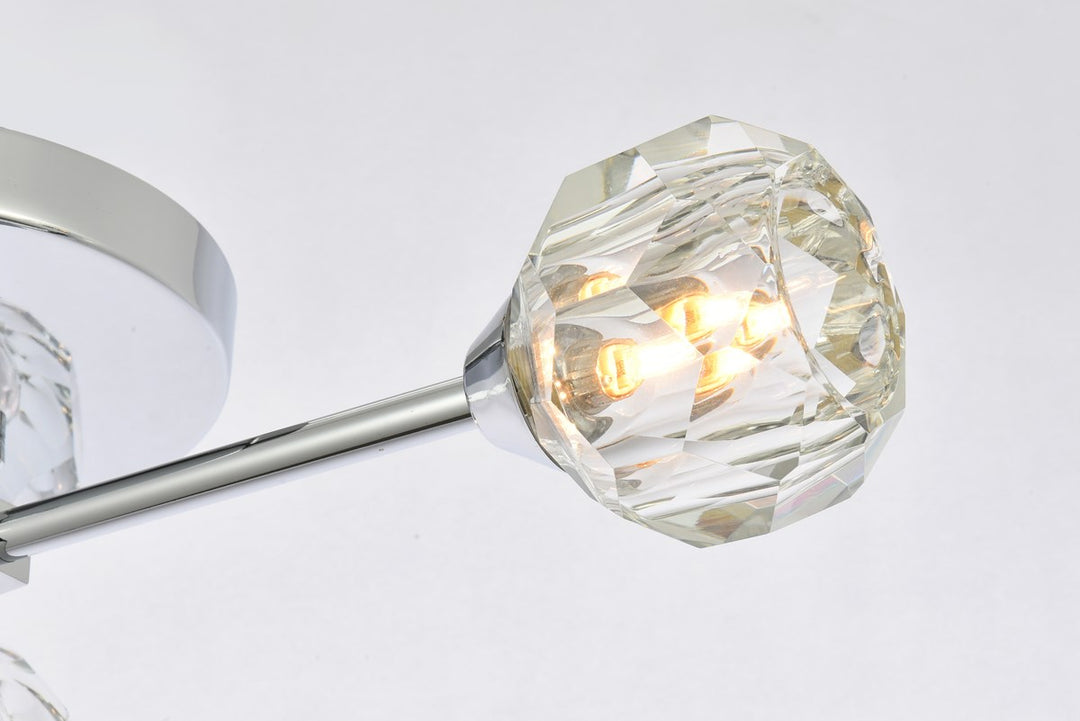 3 Light Flush Mount In Chrome