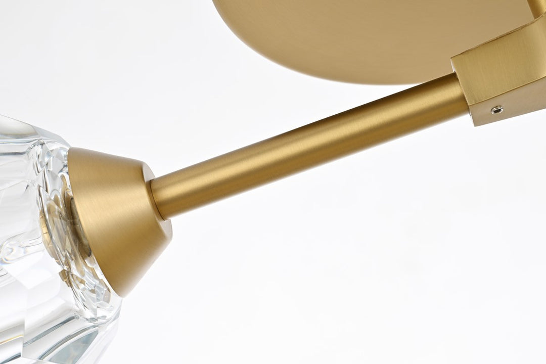 3 Light Flush Mount In Gold