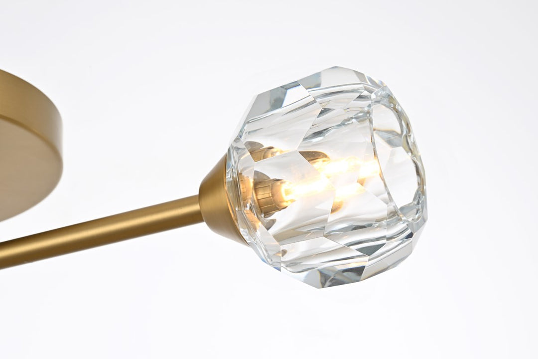 3 Light Flush Mount In Gold