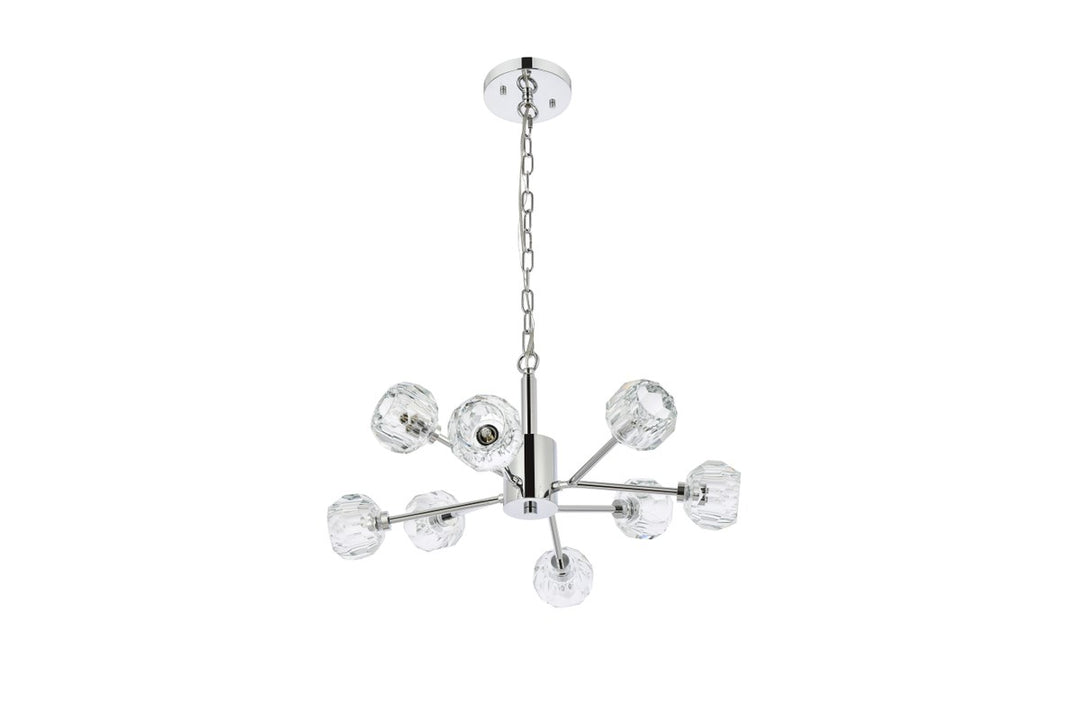 8 Light Pendant In Chrome
