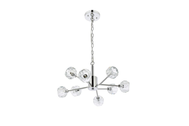 8 Light Pendant In Chrome