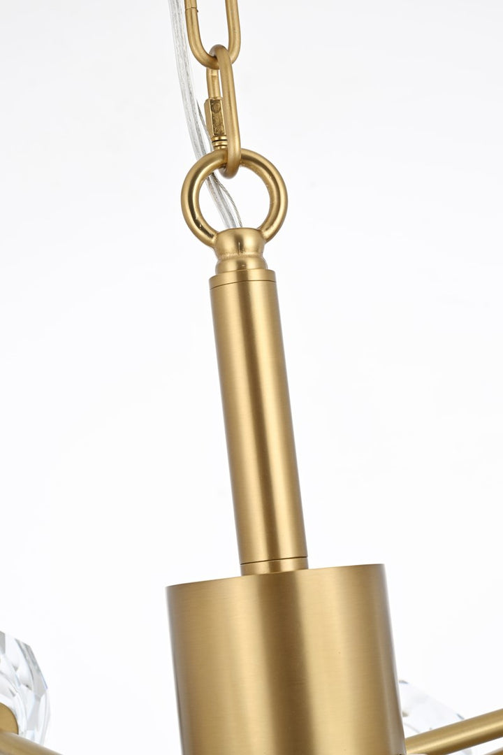 8 Light Pendant In Gold