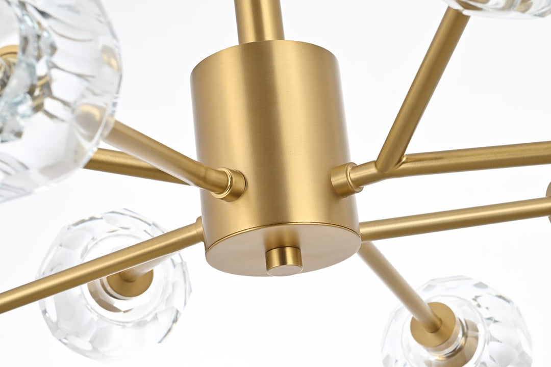 8 Light Pendant In Gold