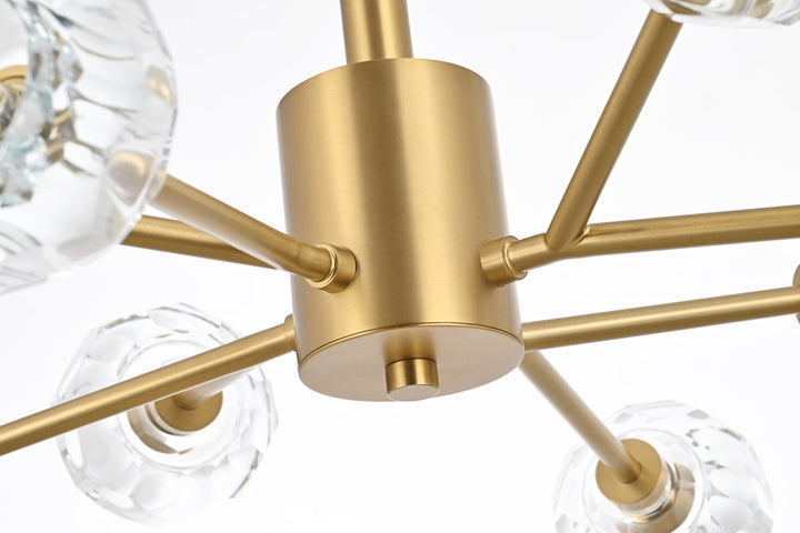 8 Light Pendant In Gold