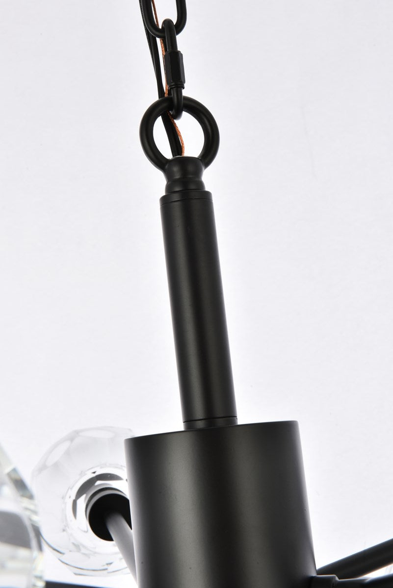 10 Light Pendant In Black