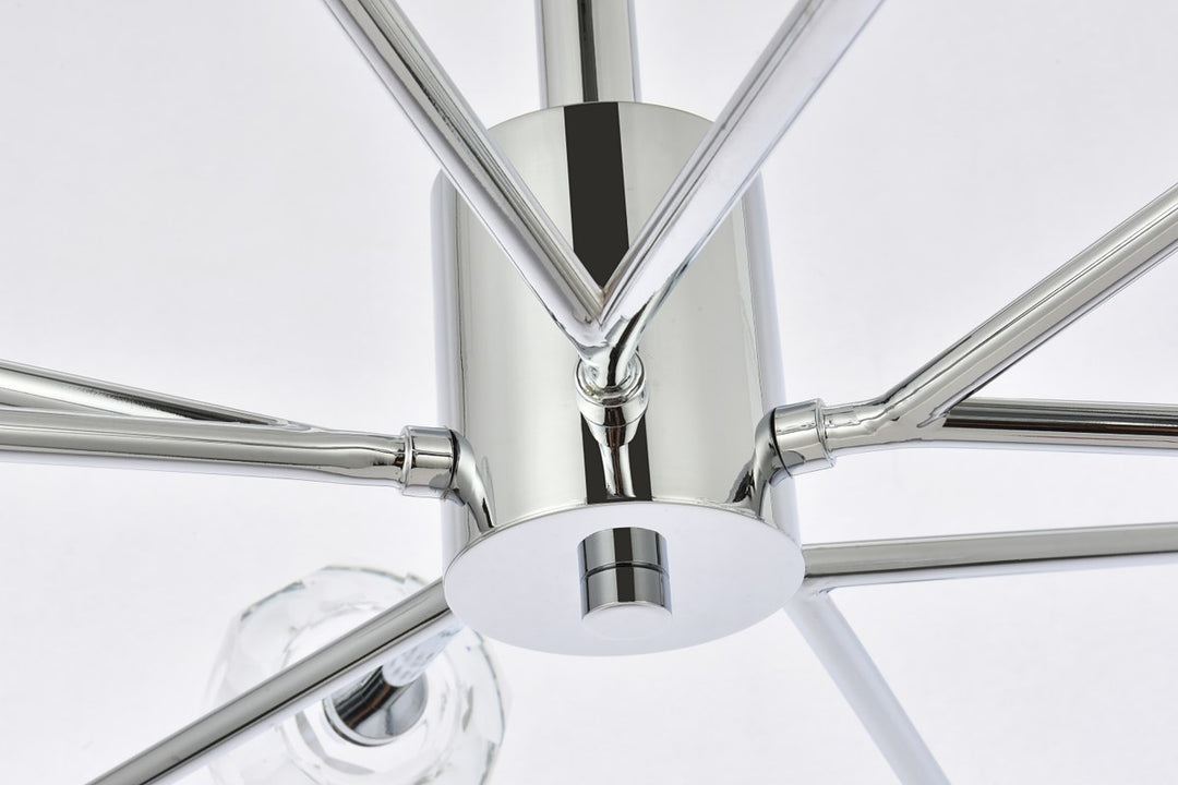 10 Light Pendant In Chrome