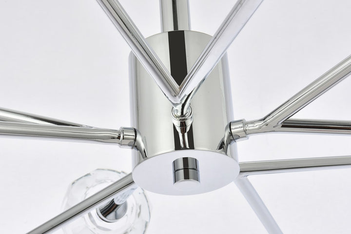 10 Light Pendant In Chrome