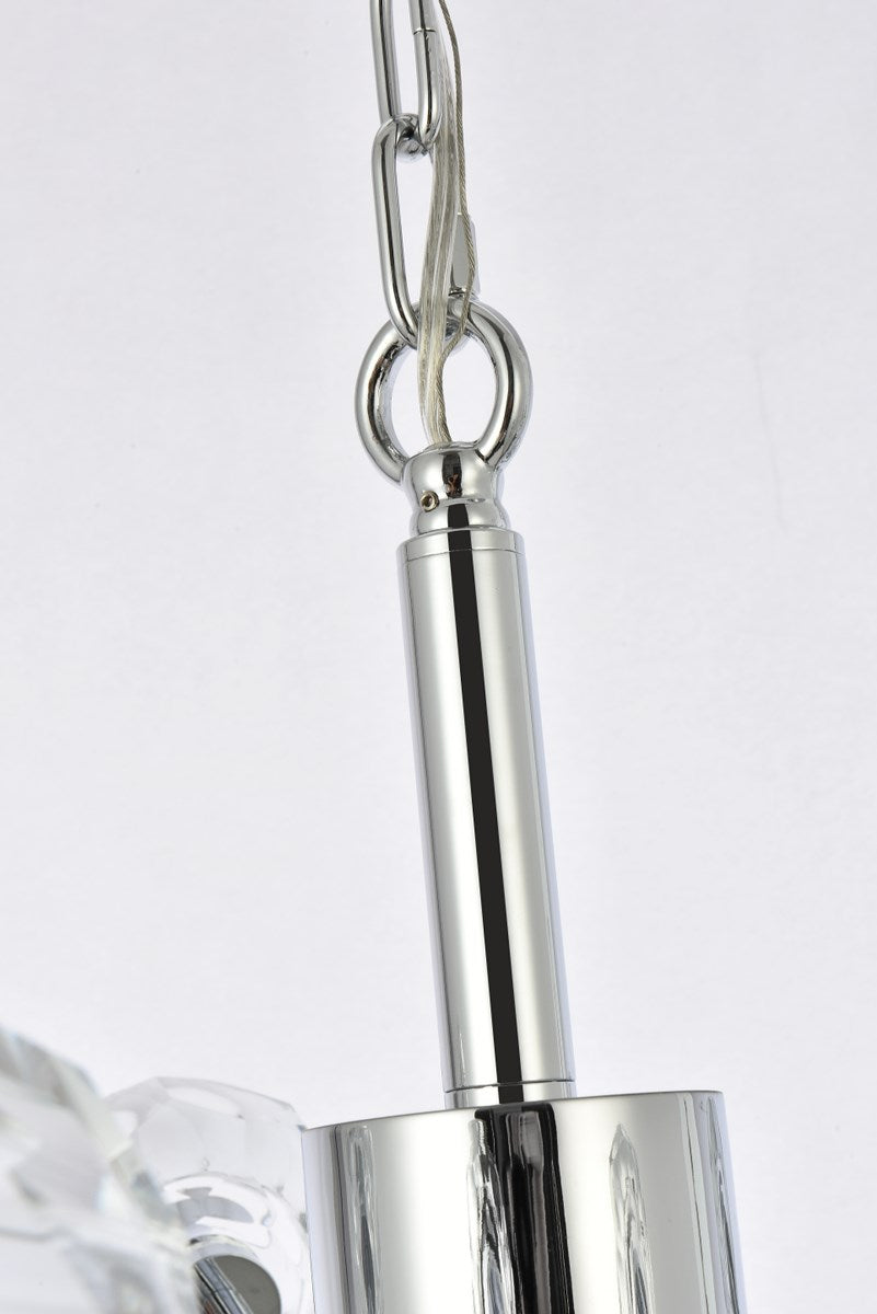 10 Light Pendant In Chrome